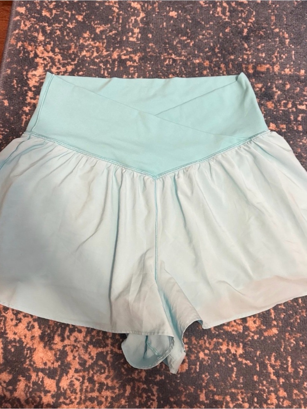 aerie Light Aqua V-Waist Athletic Shorts